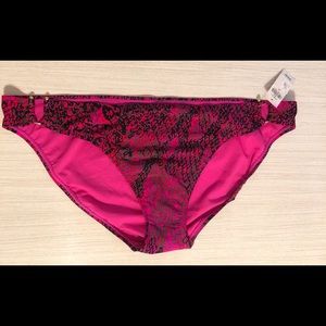 Old Navy Red floral bikini bottom